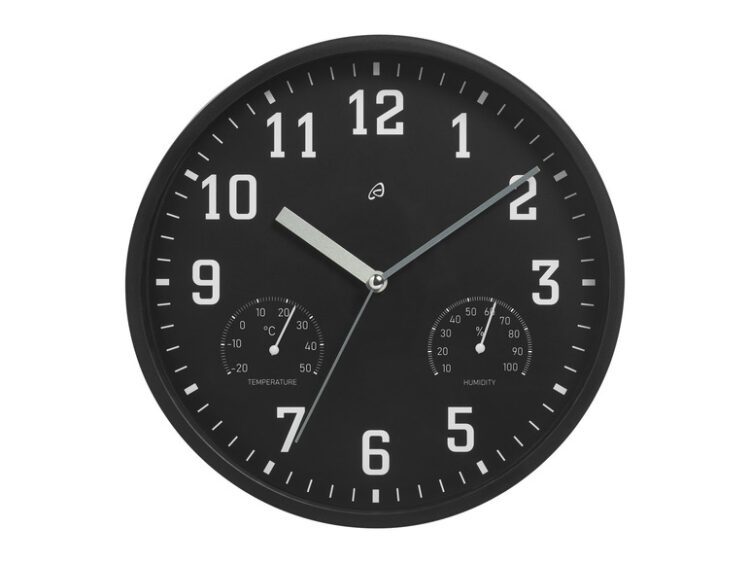AURIOL® Nástěnné hodiny (černá)