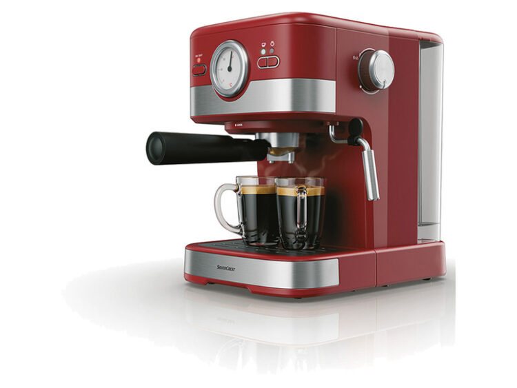 SILVERCREST® Espresso kávovar SEM 1100 C4 (červená)